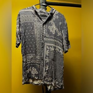 NEW All Saints AllSaints Short Sleeve Shirt Mens XL